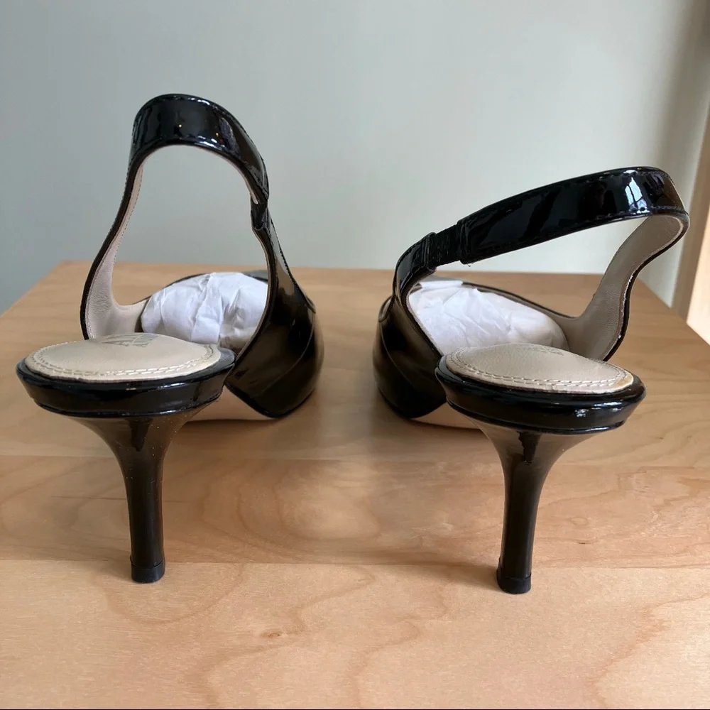 Andrew Stevens black patent leather Francesca heels, women’s size 7.5, worn once - Picture 3 of 14